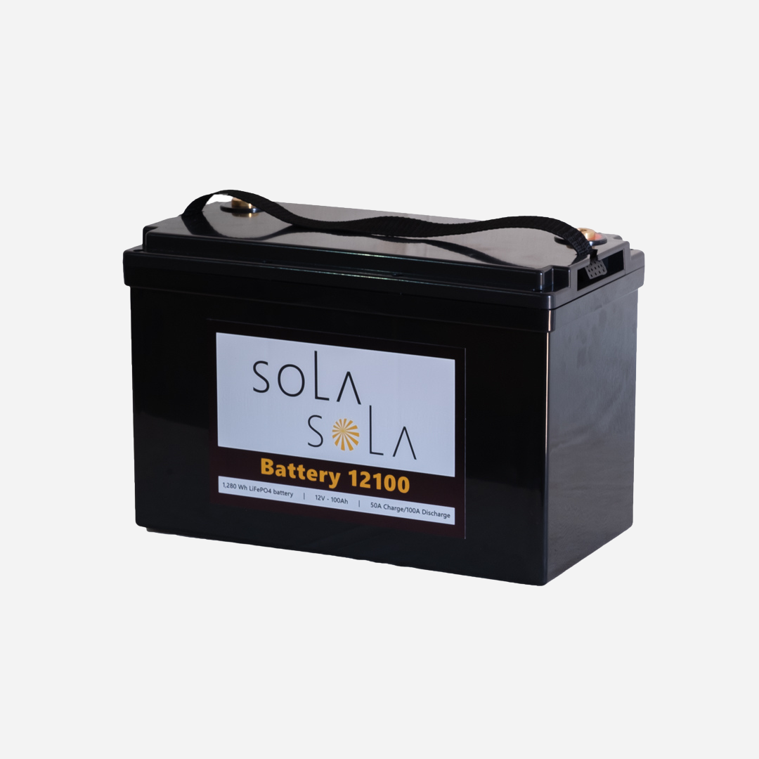 LiFePO4 BATTERY 12.8V 100A (1,280Wh) – Sola Sola